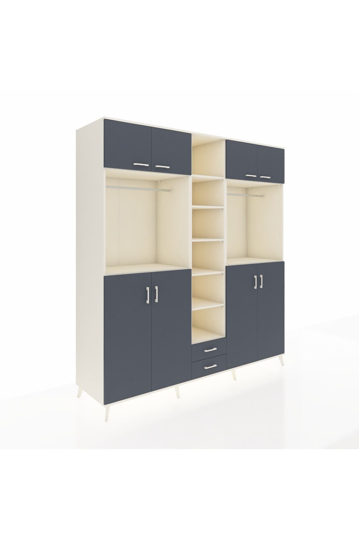 Kronos Dolap 14 Raflı 2 Çekmeceli 2 Askılı 220x59x243 - S784M013V08C