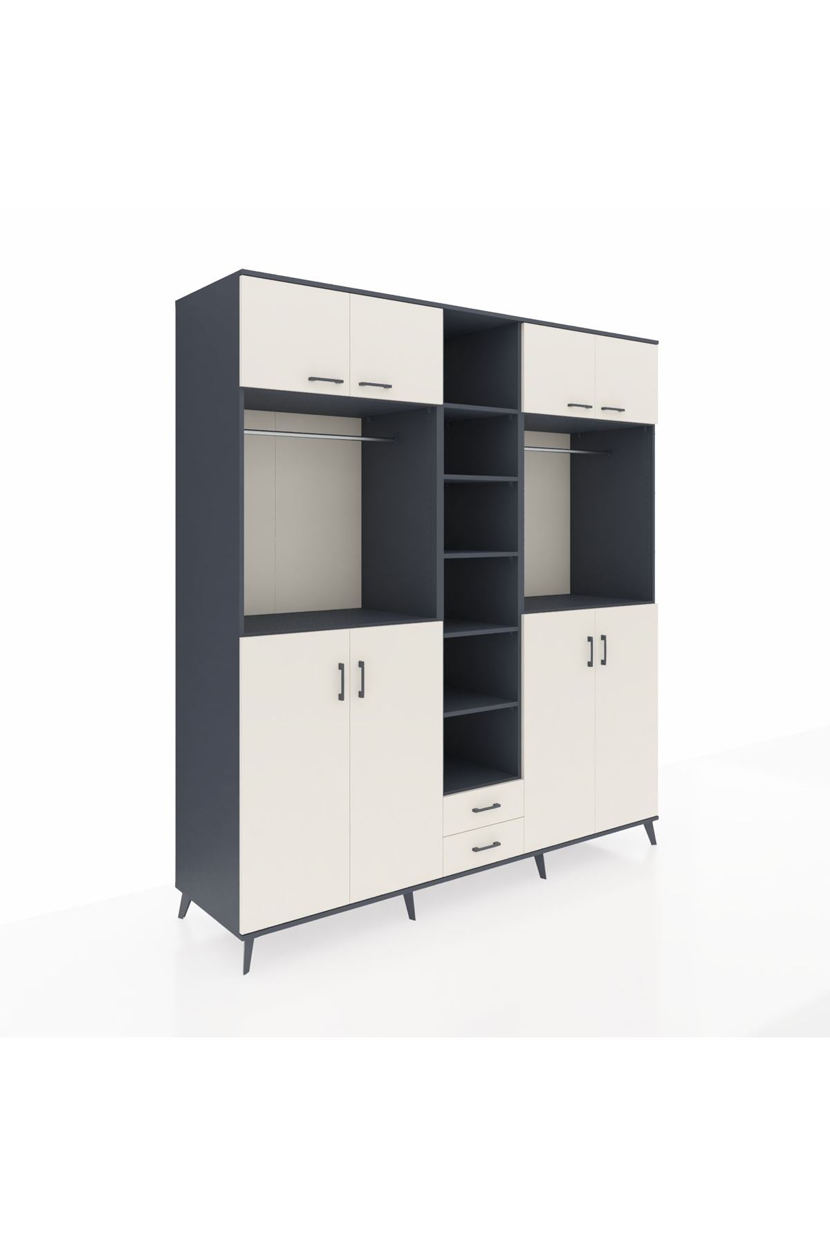 Kronos Dolap 14 Raflı 2 Çekmeceli 2 Askılı 220x59x243 - S784M013V13C