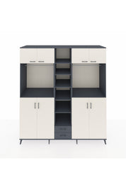 Kronos Dolap 14 Raflı 2 Çekmeceli 2 Askılı 220x59x243 Antrasit-Aytaşı/Antrasit