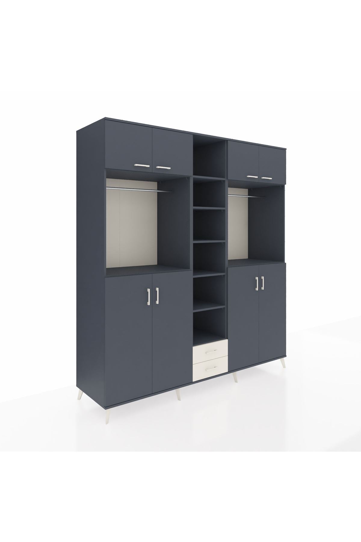 Kronos Dolap 14 Raflı 2 Çekmeceli 2 Askılı 220x59x243 - S784M013V16C