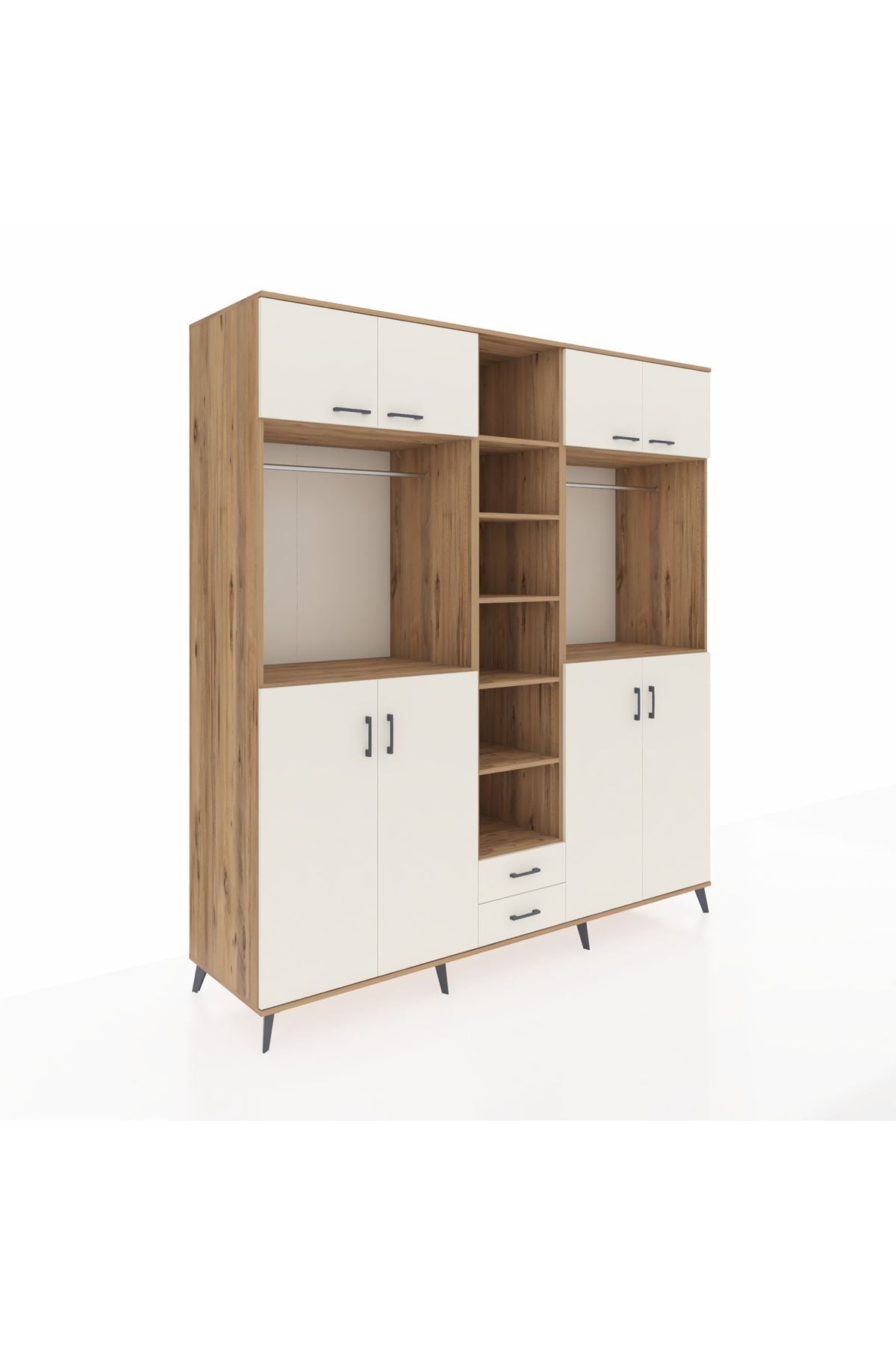 Kronos Dolap 14 Raflı 2 Çekmeceli 2 Askılı 220x59x243 - S784M013V22C