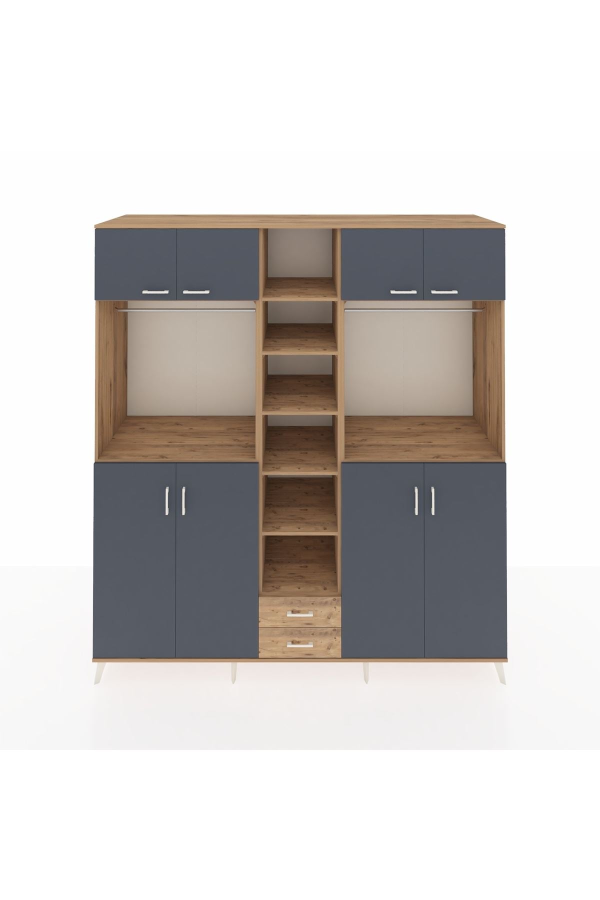 Kronos Dolap 14 Raflı 2 Çekmeceli 2 Askılı 220x59x243 - S784M013V27C
