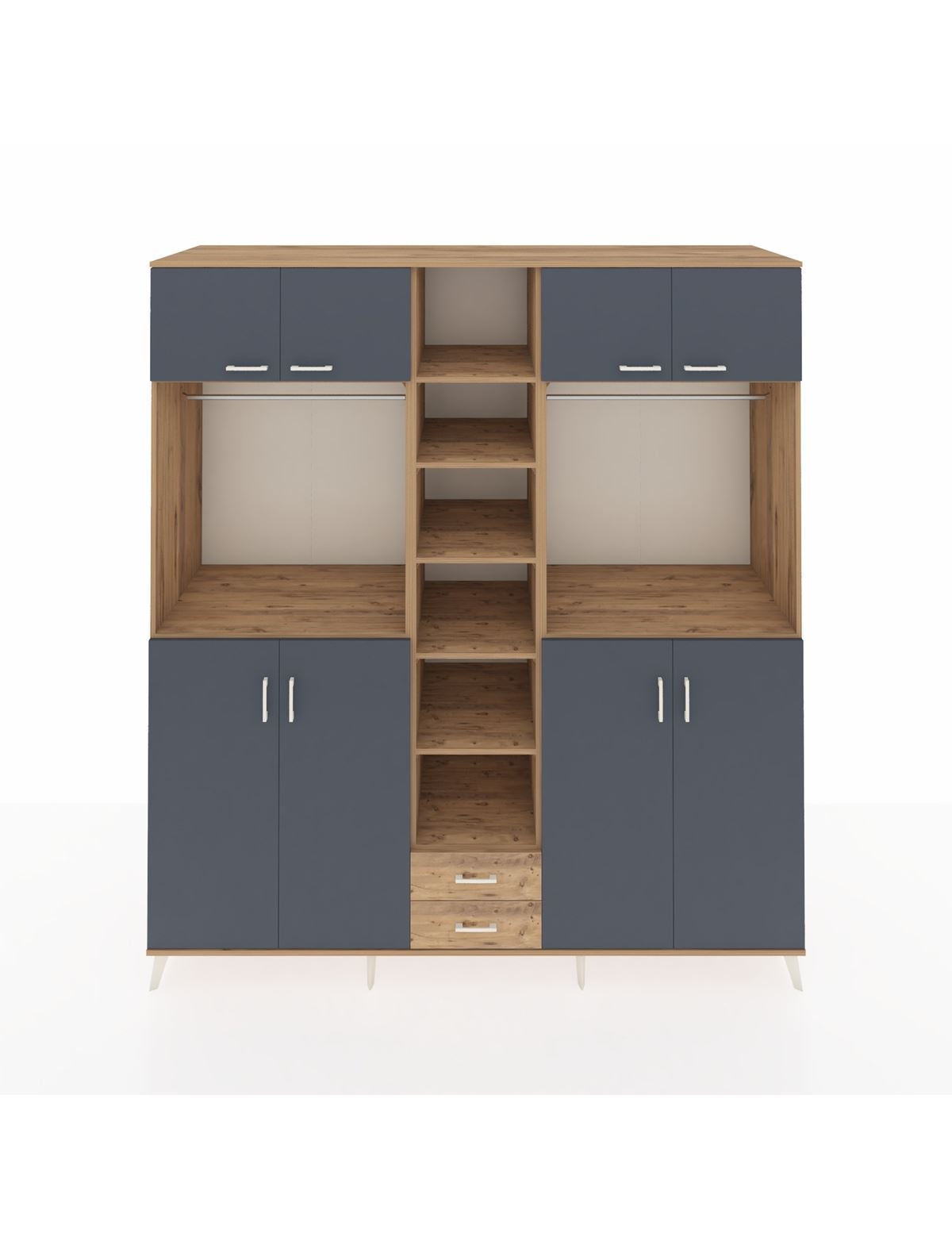 Kronos Dolap 14 Raflı 2 Çekmeceli 2 Askılı 220x59x243 - S784M013V27C