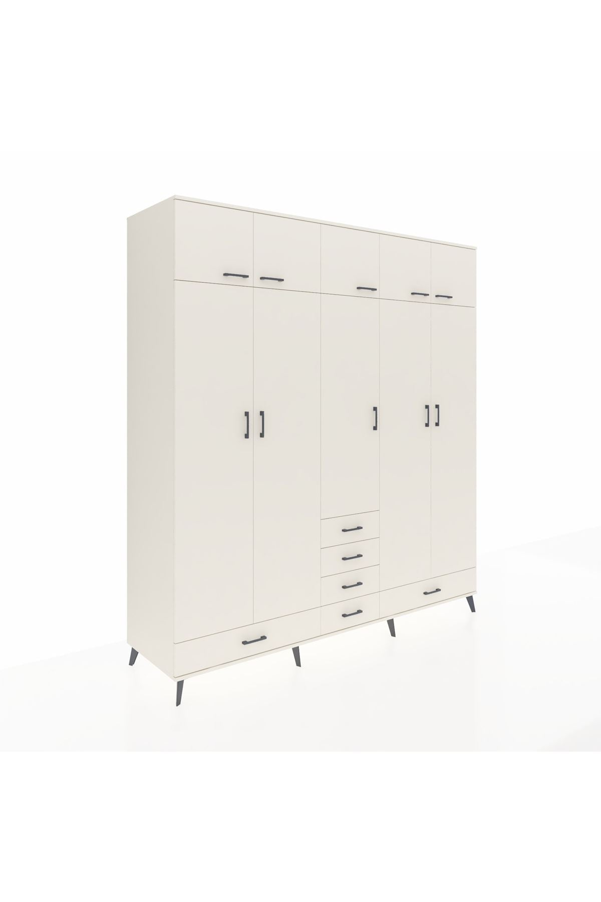 Kronos Dolap 6 Raflı 6 Çekmeceli 4 Askılı 220x59x243 - S784M014V04C