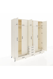 Kronos Dolap 6 Raflı 6 Çekmeceli 4 Askılı 220x59x243 - S784M014V04C