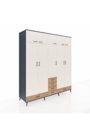 Kronos Dolap 6 Raflı 6 Çekmeceli 4 Askılı 220x59x243 - S784M014V15C