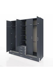 Kronos Dolap 6 Raflı 6 Çekmeceli 4 Askılı 220x59x243 - S784M014V17C