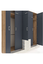 Kronos Dolap 6 Raflı 6 Çekmeceli 4 Askılı 220x59x243 - S784M014V25C