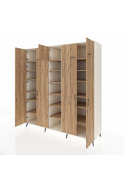 Kronos Dolap 18 Raflı 9 Kapaklı 220x59x243 Aytaşı-Çam/Çam