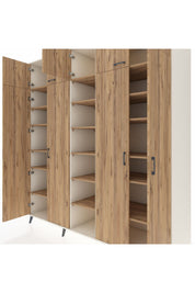 Kronos Dolap 18 Raflı 9 Kapaklı 220x59x243 Aytaşı-Çam/Çam