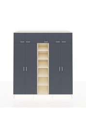 Kronos Dolap 18 Raflı 9 Kapaklı 220x59x243 Aytaşı-Antrasit/Aytaşı