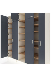 Kronos Dolap 18 Raflı 9 Kapaklı 220x59x243 Aytaşı-Antrasit/Çam