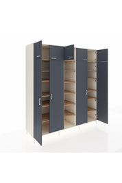 Kronos Dolap 18 Raflı 9 Kapaklı 220x59x243 Aytaşı-Antrasit/Çam