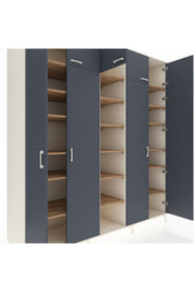 Kronos Dolap 18 Raflı 9 Kapaklı 220x59x243 Aytaşı-Antrasit/Çam