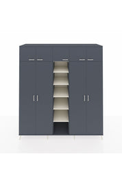 Kronos Dolap 18 Raflı 9 Kapaklı 220x59x243 Antrasit-Antrasit/Aytaşı