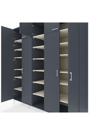 Kronos Dolap 18 Raflı 9 Kapaklı 220x59x243 Antrasit-Antrasit/Aytaşı