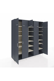 Kronos Dolap 18 Raflı 9 Kapaklı 220x59x243 Antrasit-Antrasit/Aytaşı