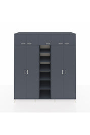 Kronos Dolap 18 Raflı 9 Kapaklı 220x59x243 Antrasit-Antrasit/Antrasit