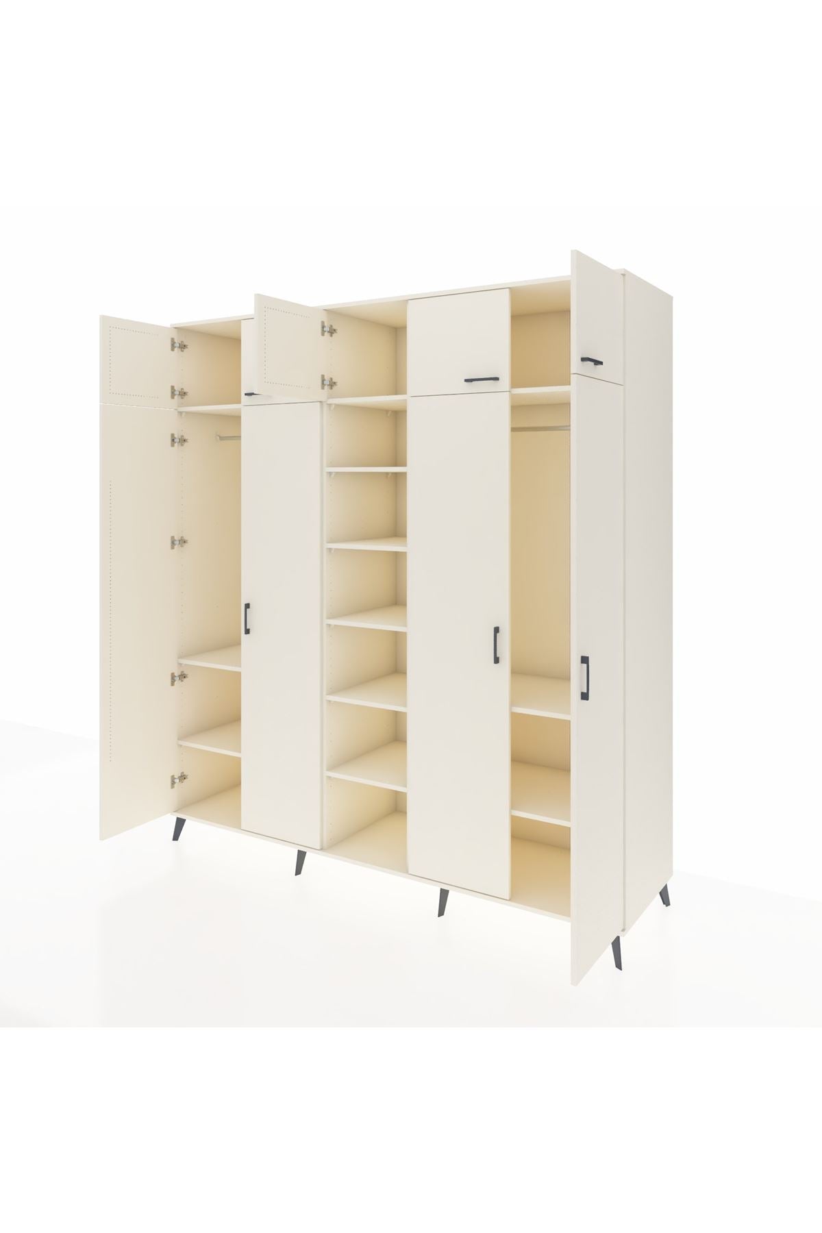 Kronos Dolap 12 Raflı 9 Kapaklı 2 Askılı 220x59x243 Aytaşı-Aytaşı/Aytaşı