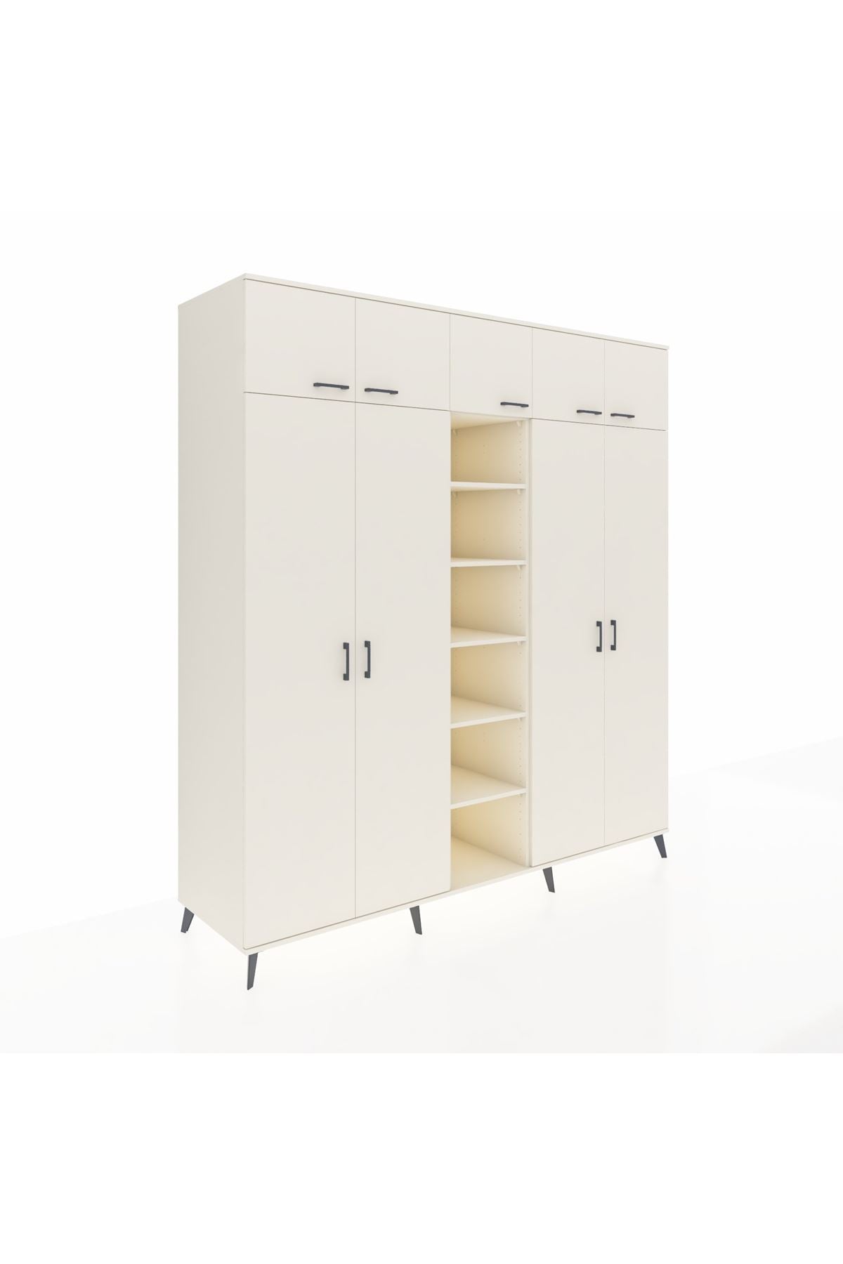 Kronos Dolap 12 Raflı 9 Kapaklı 2 Askılı 220x59x243 Aytaşı-Aytaşı/Aytaşı