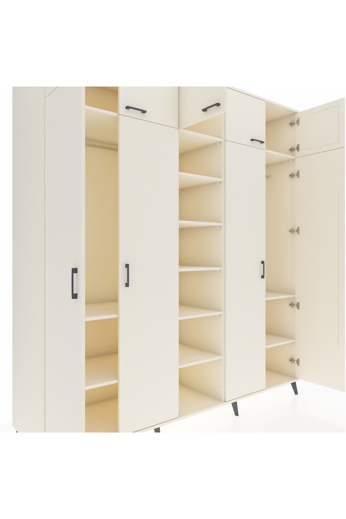 Kronos Dolap 12 Raflı 9 Kapaklı 2 Askılı 220x59x243 Aytaşı-Aytaşı/Aytaşı