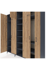 Kronos Dolap 12 Raflı 9 Kapaklı 2 Askılı 220x59x243 - S784M016V11C
