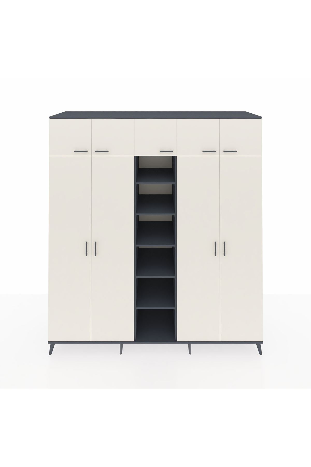 Kronos Dolap 12 Raflı 9 Kapaklı 2 Askılı 220x59x243 - S784M016V14C