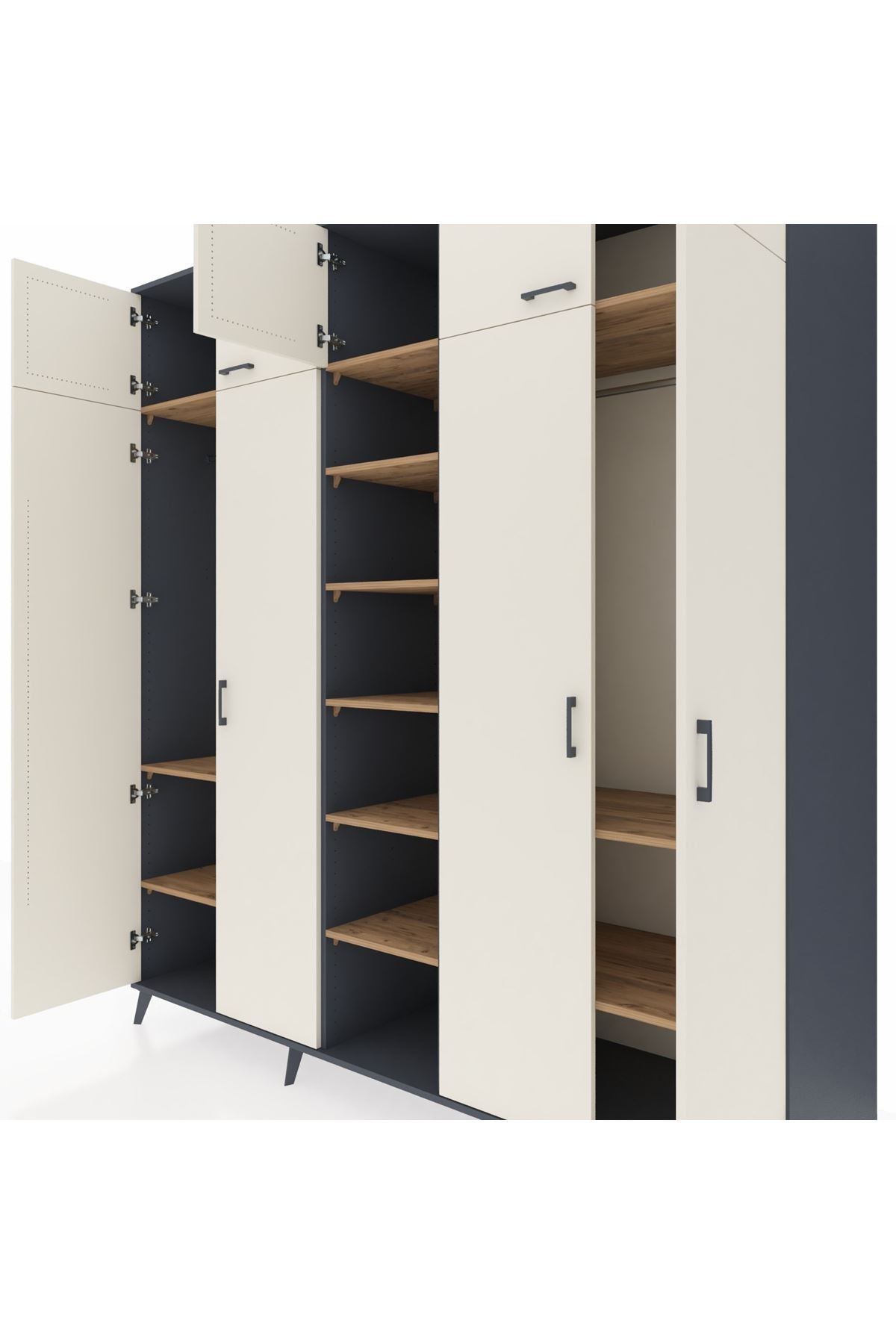 Kronos Dolap 12 Raflı 9 Kapaklı 2 Askılı 220x59x243 - S784M016V15C