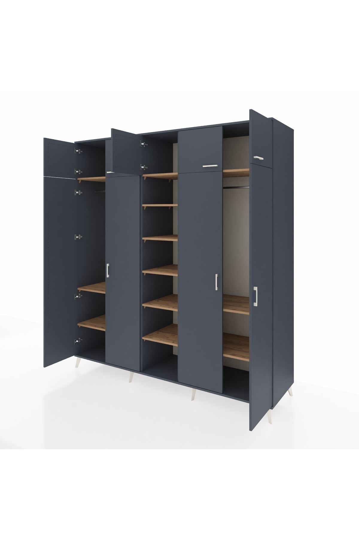 Kronos Dolap 12 Raflı 9 Kapaklı 2 Askılı 220x59x243 - S784M016V18C