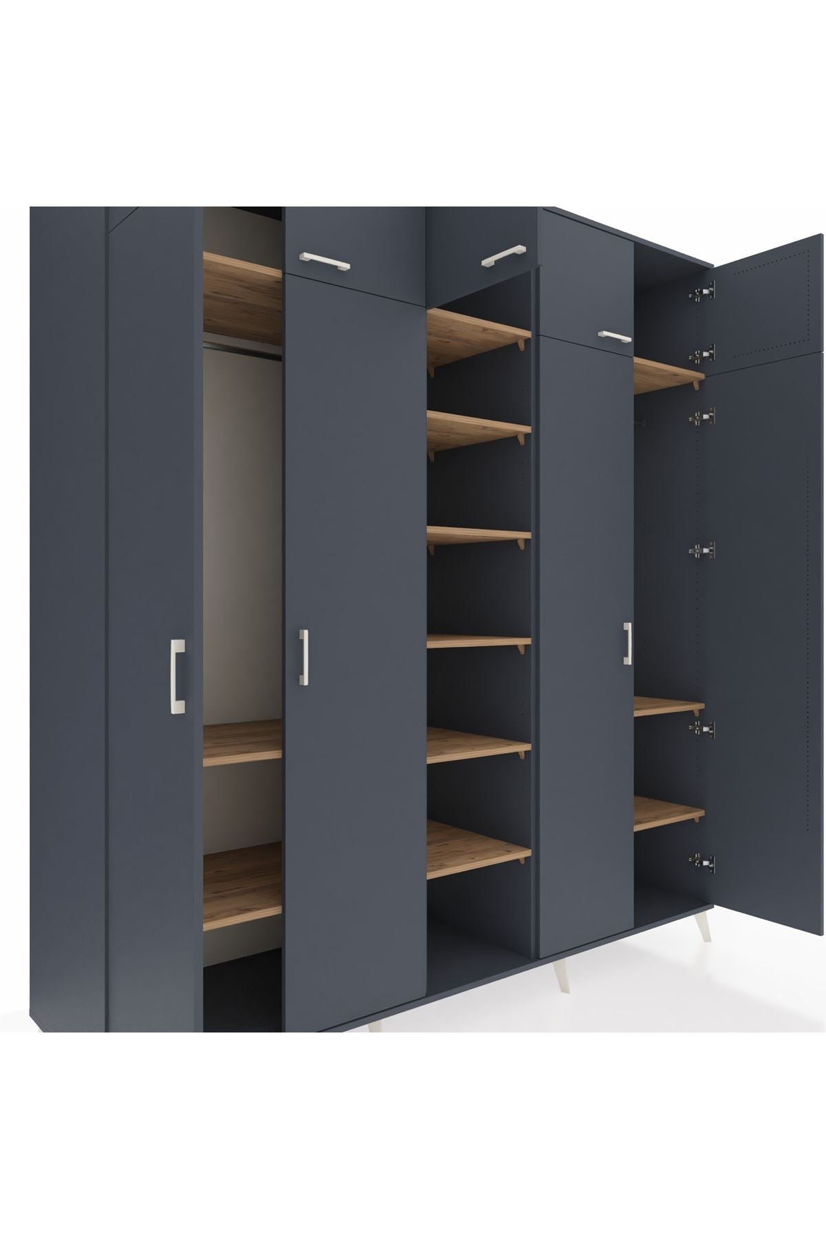 Kronos Dolap 12 Raflı 9 Kapaklı 2 Askılı 220x59x243 - S784M016V18C