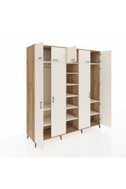 Kronos Dolap 12 Raflı 9 Kapaklı 2 Askılı 220x59x243 Çam-Aytaşı/Aytaşı