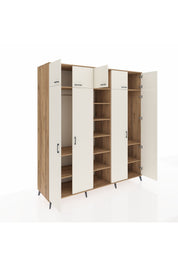 Kronos Dolap 12 Raflı 9 Kapaklı 2 Askılı 220x59x243 Çam-Aytaşı/Çam