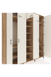 Kronos Dolap 12 Raflı 9 Kapaklı 2 Askılı 220x59x243 Çam-Aytaşı/Çam