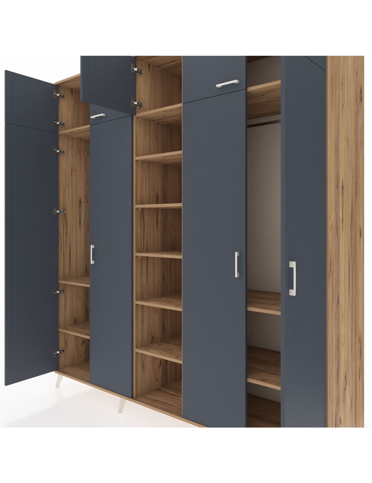 Kronos Dolap 12 Raflı 9 Kapaklı 2 Askılı 220x59x243 - S784M016V27C