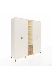 Kronos Dolap 17 Raflı 3 Çekmeceli 4 Kapaklı 220x59x243 Aytaşı-Aytaşı/Çam