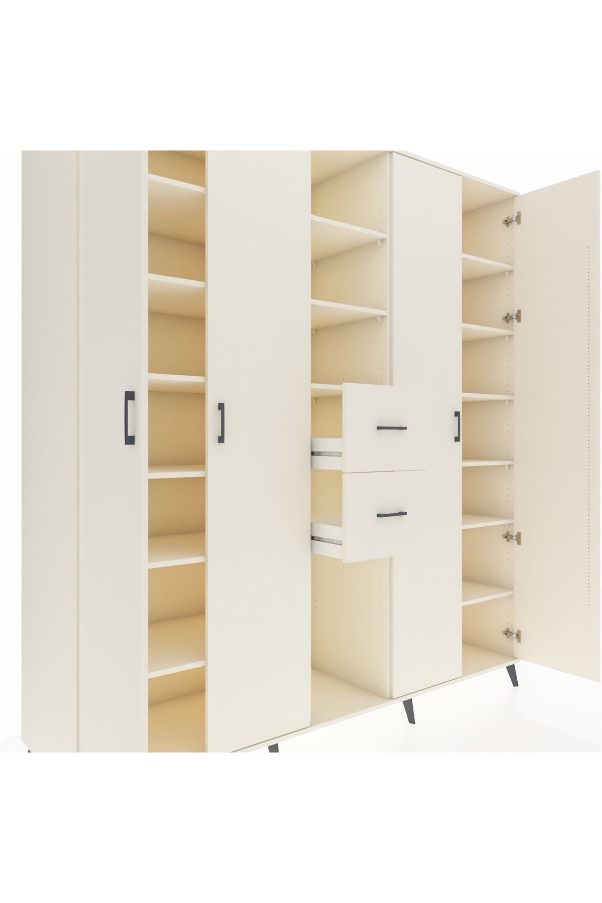 Kronos Dolap 15 Raflı 2 Çekmeceli 4 Kapaklı 220x59x243 - S784M018V04C