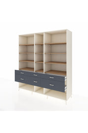 Kronos Dolap 12 Raflı 6 Çekmeceli 220x59x243 - S784M019V02C