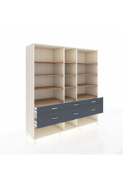 Kronos Dolap 12 Raflı 6 Çekmeceli 220x59x243 - S784M019V02C