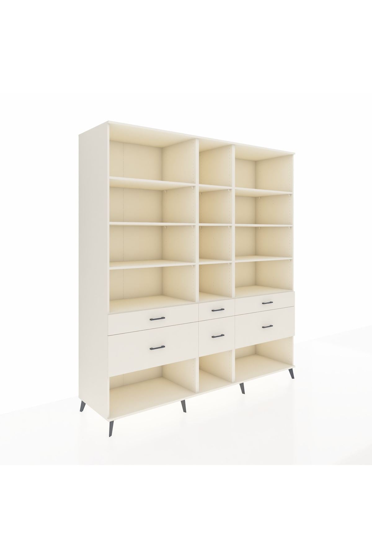 Kronos Dolap 12 Raflı 6 Çekmeceli 220x59x243 - S784M019V04C