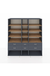Kronos Dolap 12 Raflı 6 Çekmeceli 220x59x243 - S784M019V11C