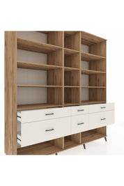 Kronos Dolap 12 Raflı 6 Çekmeceli 220x59x243 - S784M019V19C