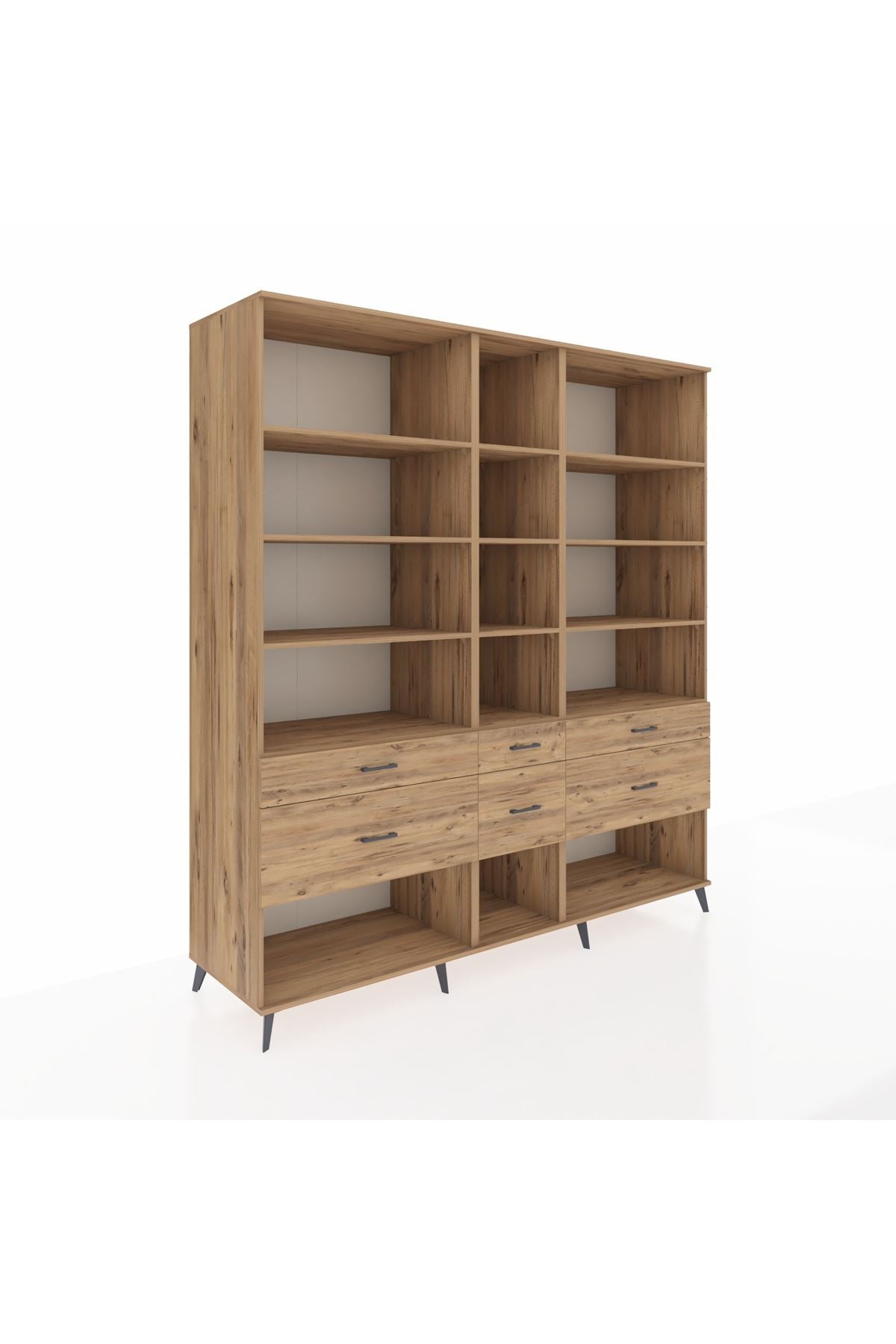 Kronos Dolap 12 Raflı 6 Çekmeceli 220x59x243 - S784M019V21C