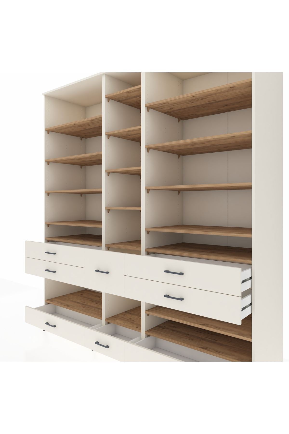 Kronos Dolap 19 Raflı 8 Çekmeceli 220x59x243 - S784M020V01C