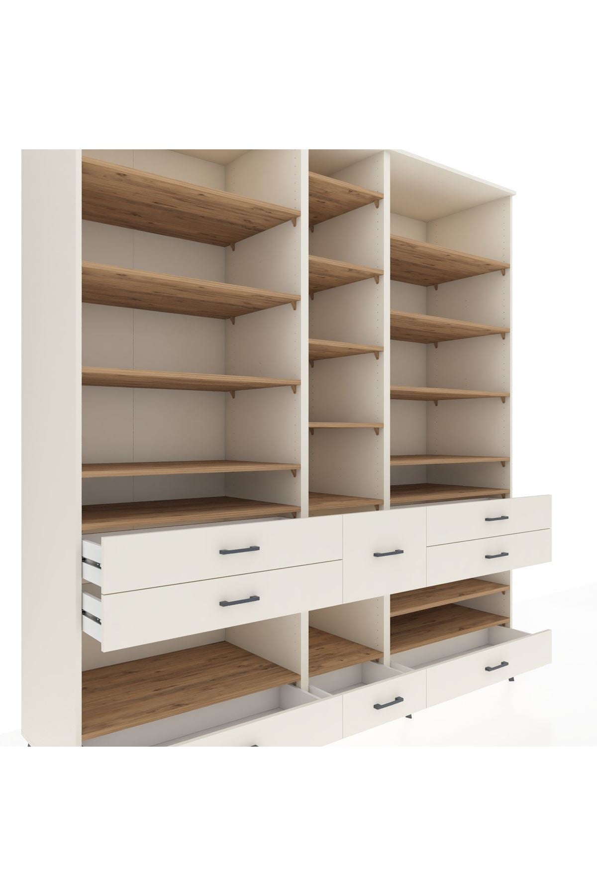 Kronos Dolap 19 Raflı 8 Çekmeceli 220x59x243 - S784M020V01C