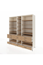Kronos Dolap 19 Raflı 8 Çekmeceli 220x59x243 - S784M020V03C