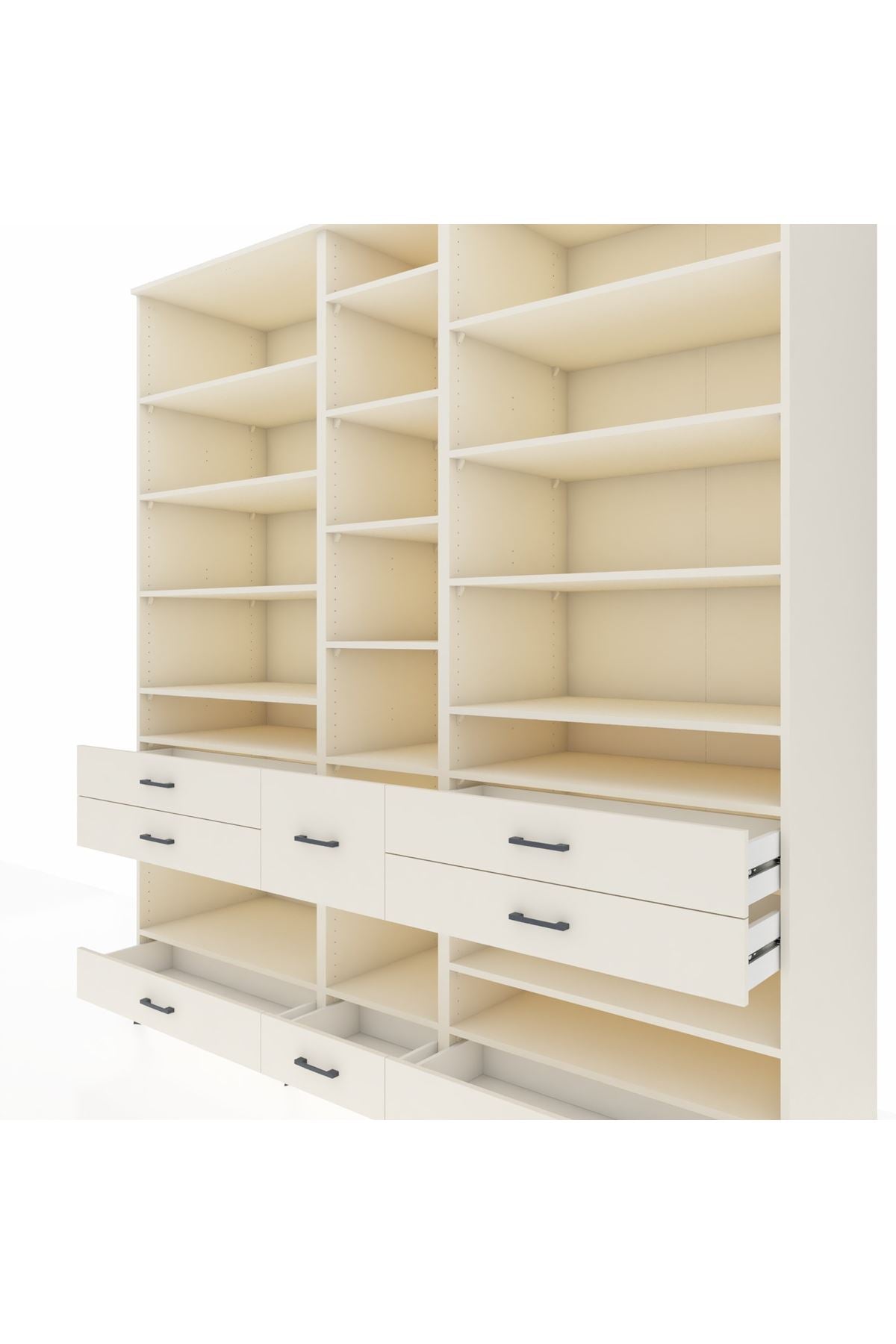 Kronos Dolap 19 Raflı 8 Çekmeceli 220x59x243 - S784M020V04C