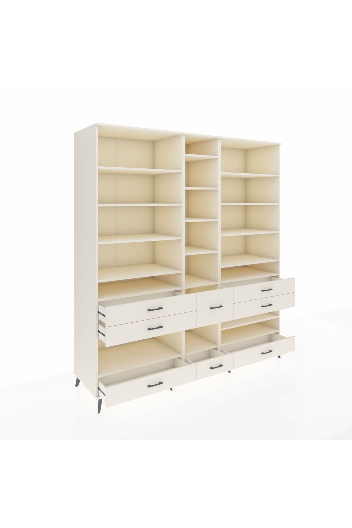Kronos Dolap 19 Raflı 8 Çekmeceli 220x59x243 - S784M020V04C