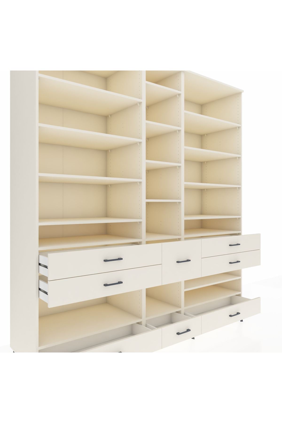 Kronos Dolap 19 Raflı 8 Çekmeceli 220x59x243 - S784M020V04C