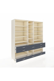 Kronos Dolap 19 Raflı 8 Çekmeceli 220x59x243 - S784M020V05C