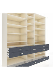 Kronos Dolap 19 Raflı 8 Çekmeceli 220x59x243 - S784M020V05C